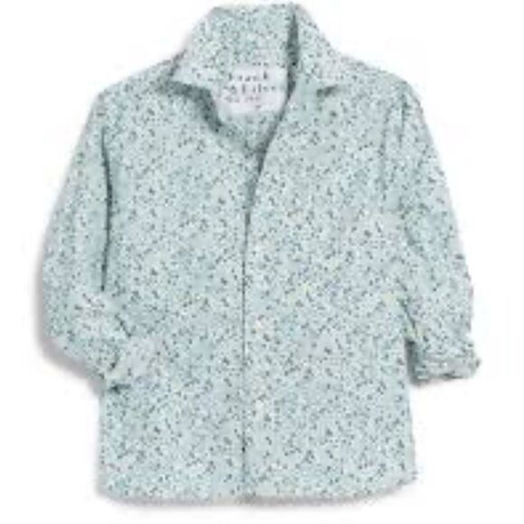 FRANK & EILEEN Silvio Liberty Woven Mini Blue Flowers NWT  $228 - Picture 2 of 5